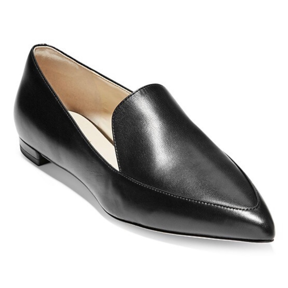 Cole Haan Brie Black Leather Loafers Ballets Flats - Picture 2 of 15